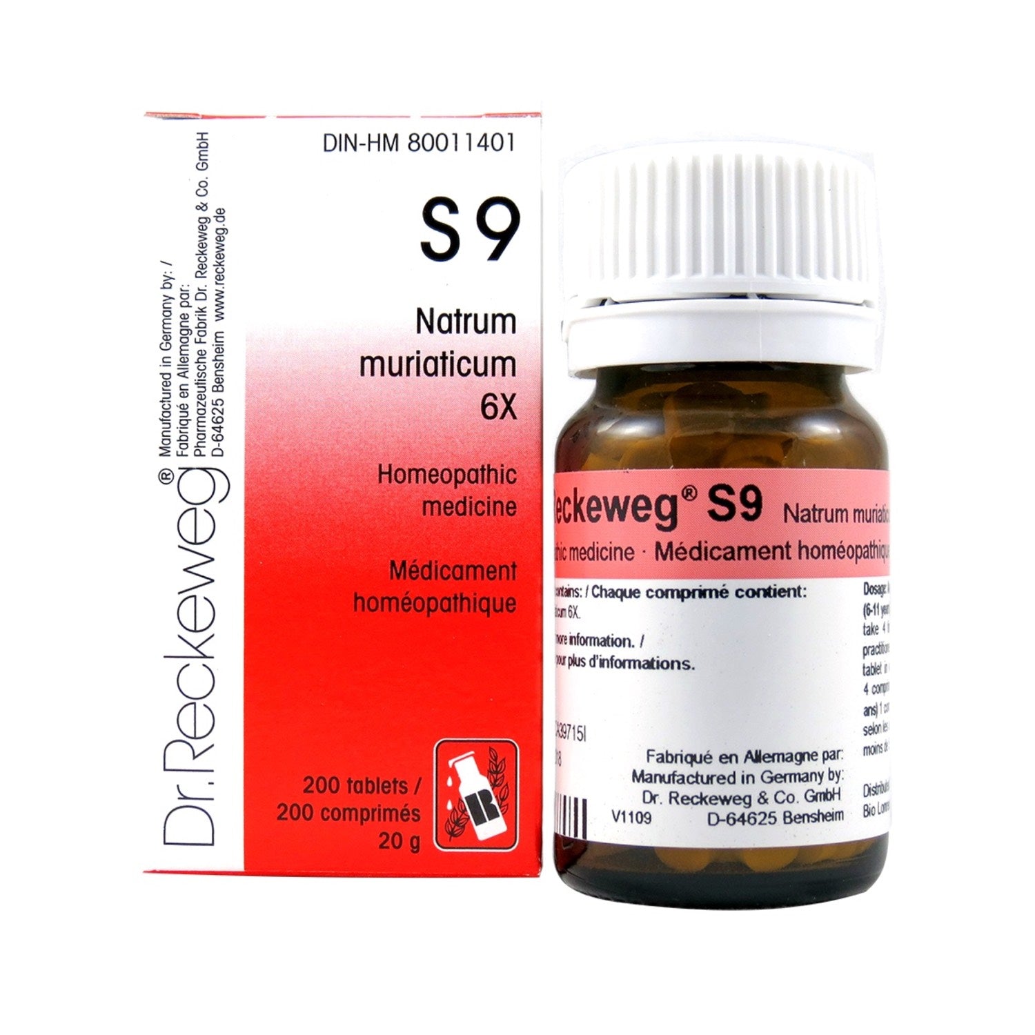 Dr. Reckeweg S9 Natrum Muriaticum 6X Tablets 20g