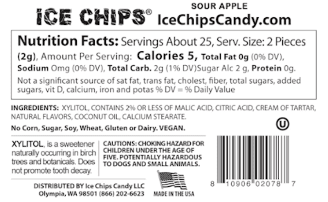 Trim Healthy Mama Ice Chips Classic Licorice 50g Tin