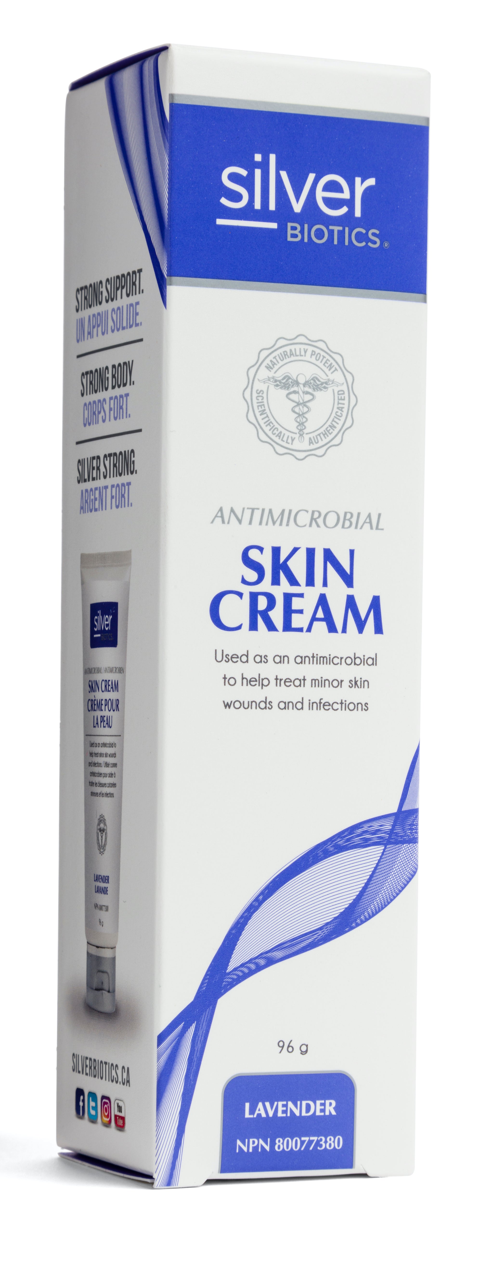 Silver Biotics Antimicrobial Skin Cream Lavender 96g