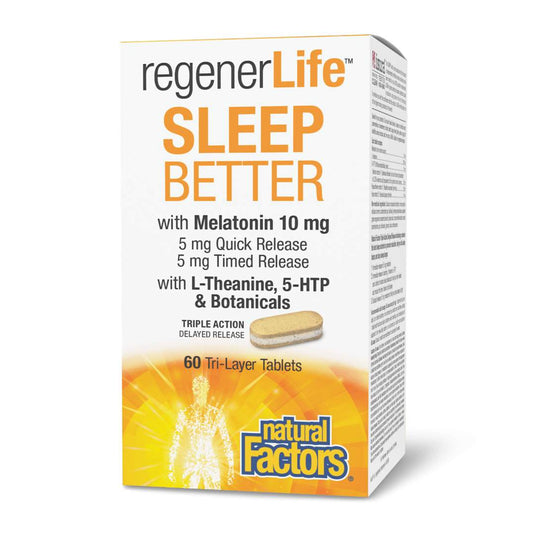 RegenerLife Sleep Better Triple Action Delayed Release 60 Tri-Layer Tablets