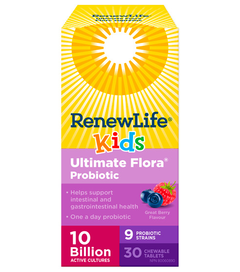 Renew Life Ultimate Flora Kids Probiotic 30 Chewable Tablets