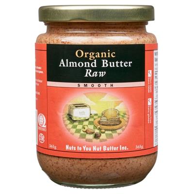 Nuts to You Organic Raw Almond Butter Smooth 365g
