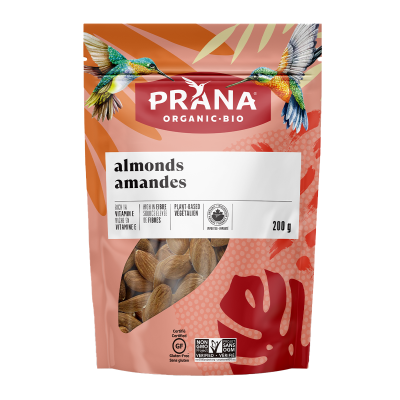 Prana Organic Raw Almonds 200g