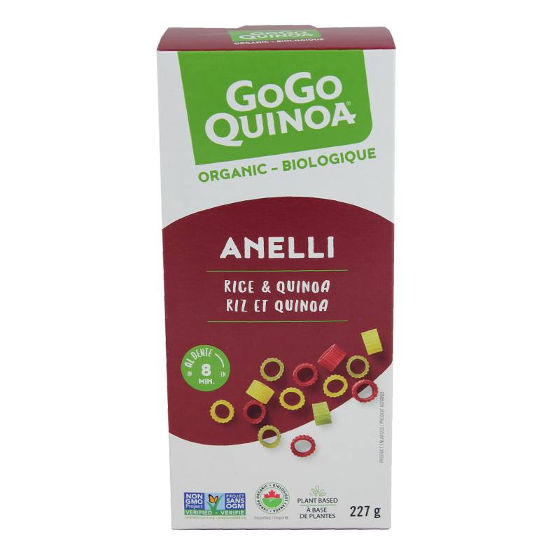 GoGo Quinoa Organic Anelli Rice & Quinoa Pasta 227g
