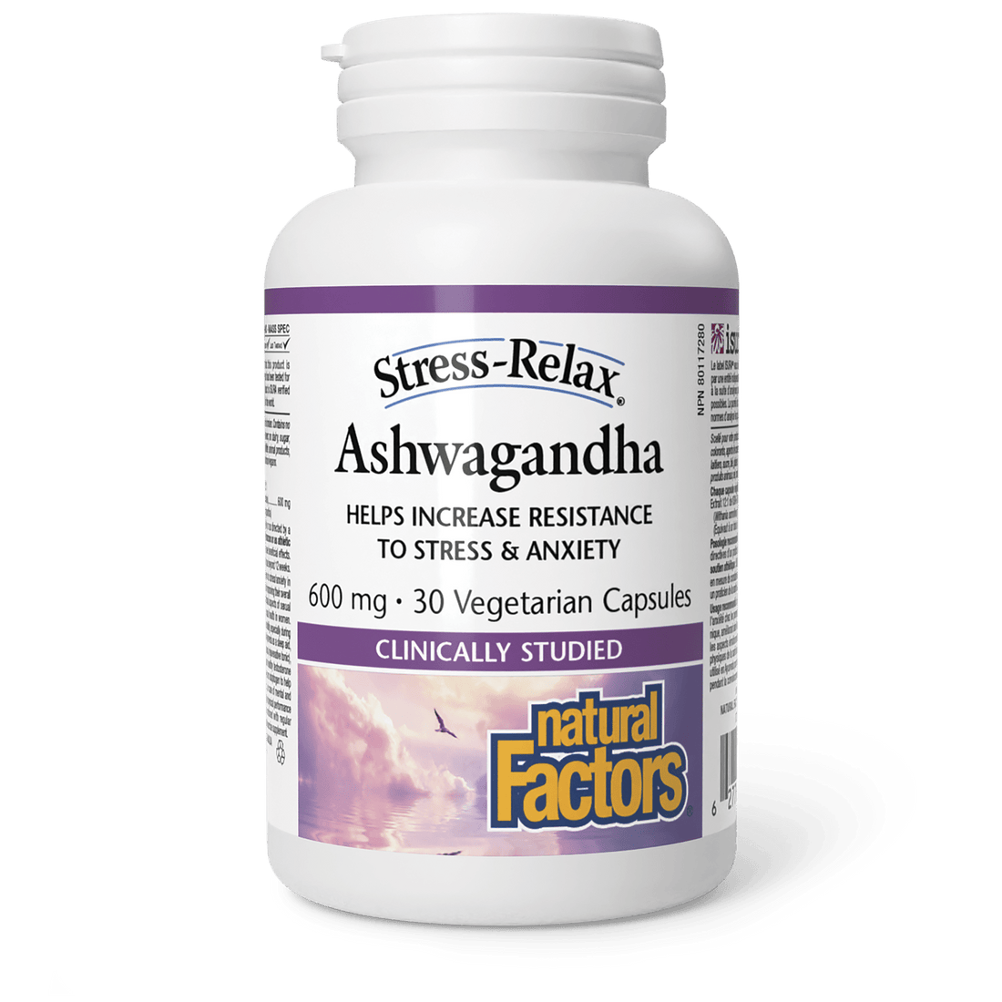 Natural Factors Stress-Relax Ashwagandha 30 Vegetarian Capsules