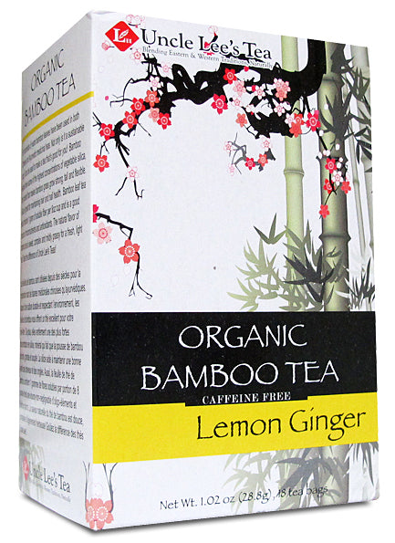 Uncle Lee's Organic Bamboo Tea Lemon Ginger 18 Tea Bags