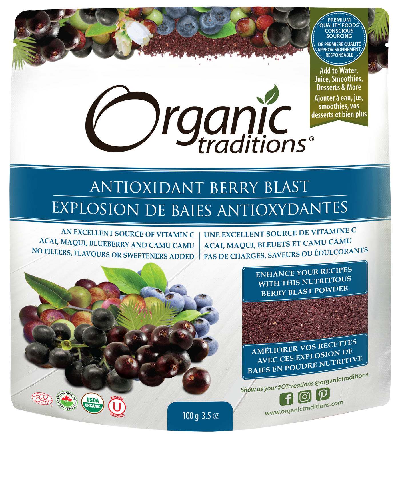 Organic Traditions Antioxidant Berry Blast Powder 100g