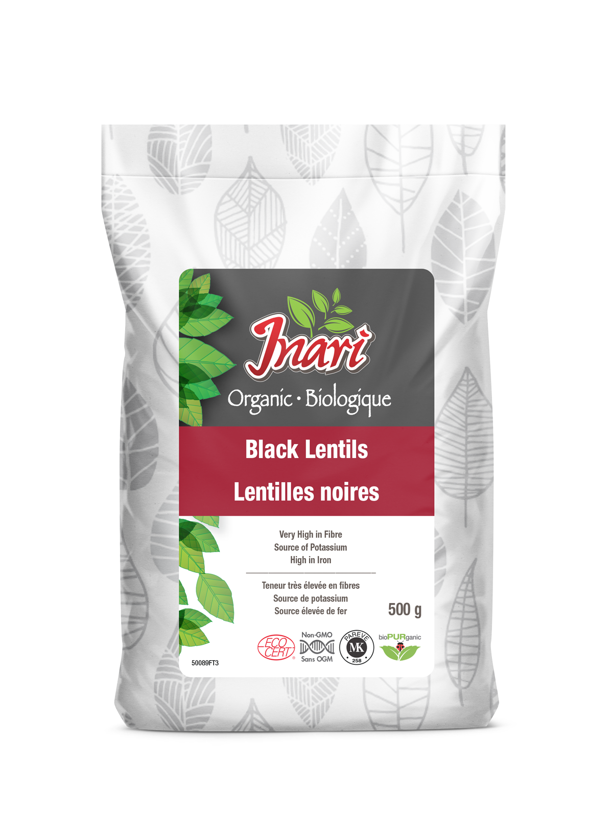 Inari Organic Black Lentils 500g