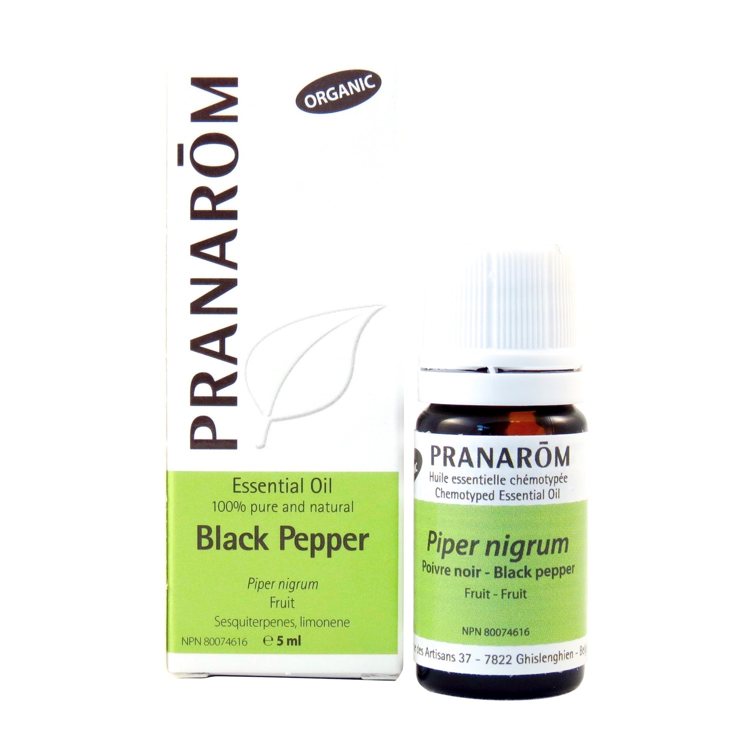 Pranarom 100% Pure Organic Black Pepper Essential Oil 5ml