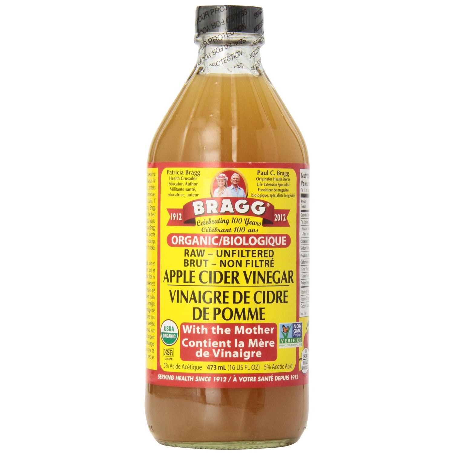 Bragg Organic Apple Cider Vinegar Glass 473ml