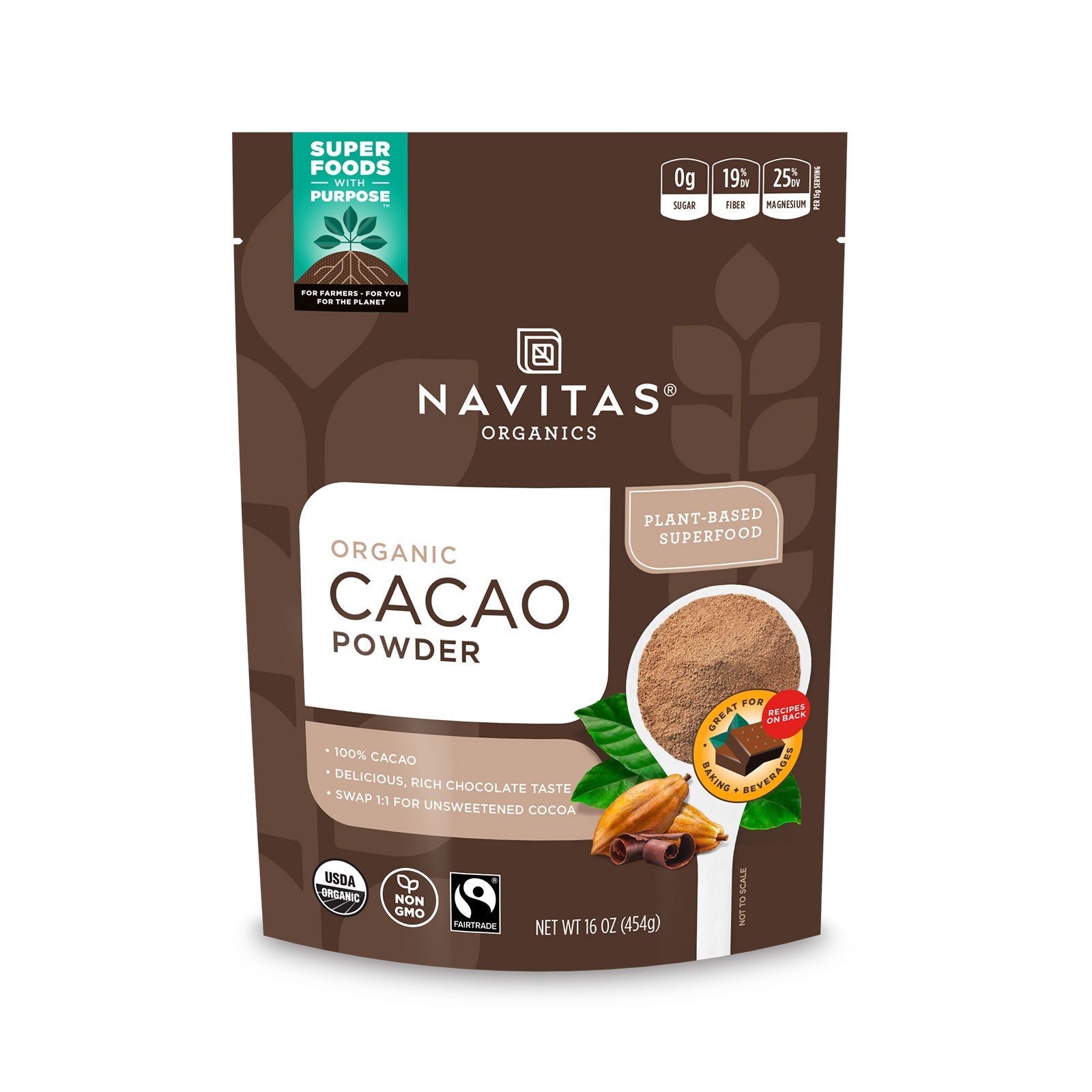 Navitas Naturals Cacao Powder Raw Organic 454g