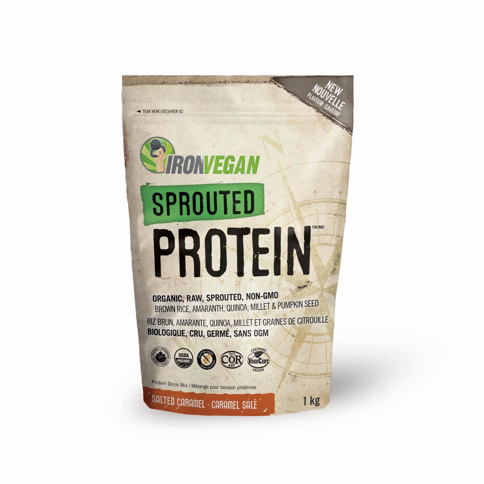 Iron Vegan Sprouted Protein Salted Caramel 1 Kg