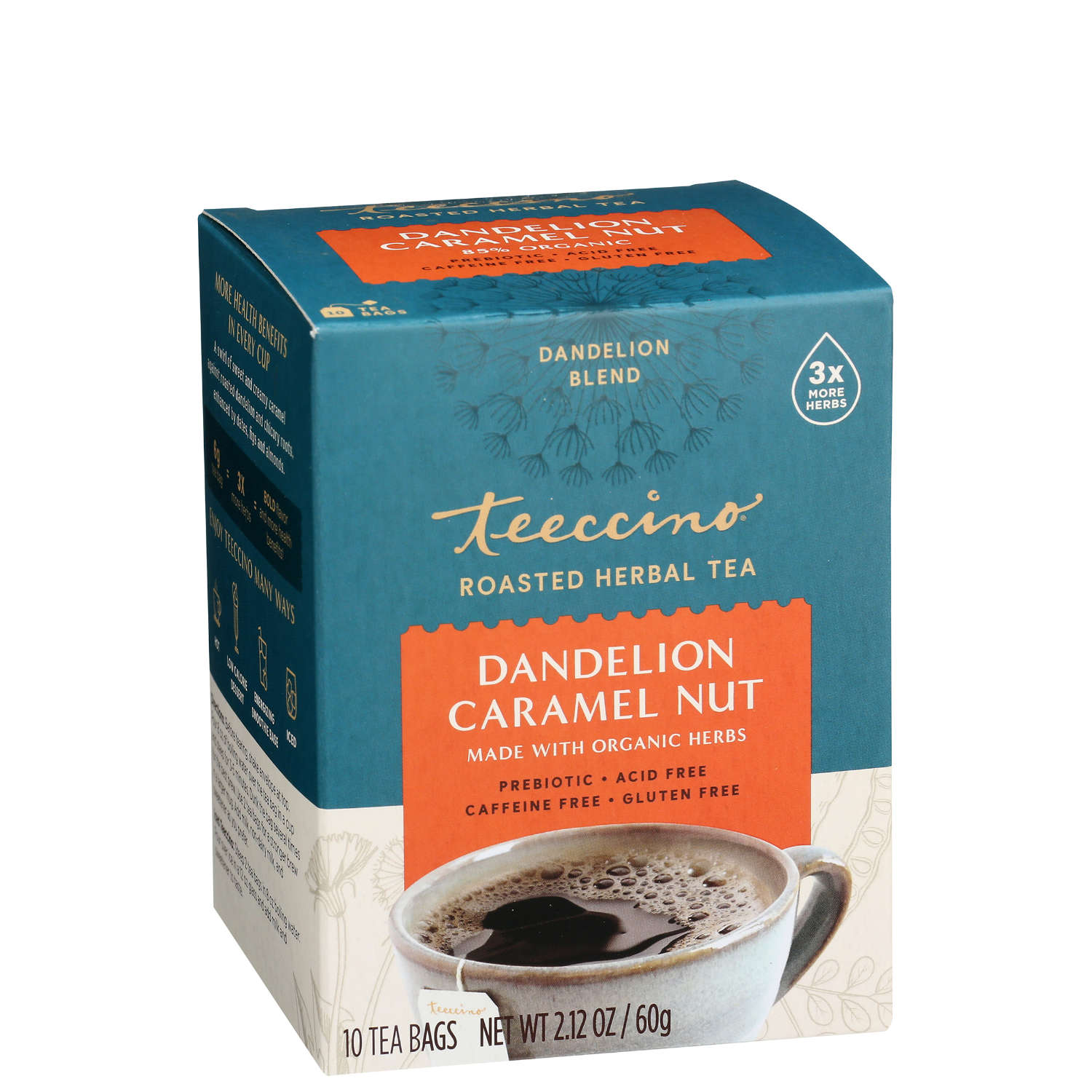 Teeccino Caramel Nut Coffee 10 Bags
