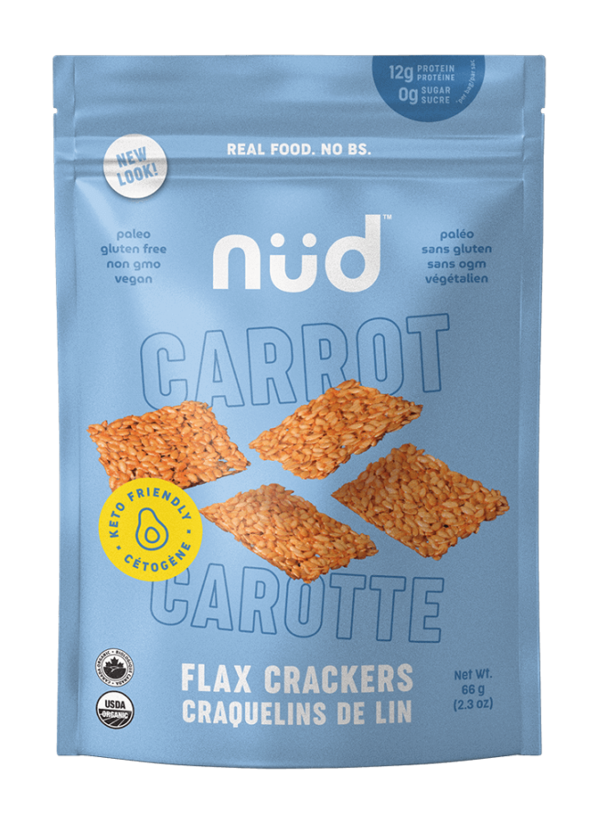 Nud Fud Keto Carrot Flax Crackers 66g
