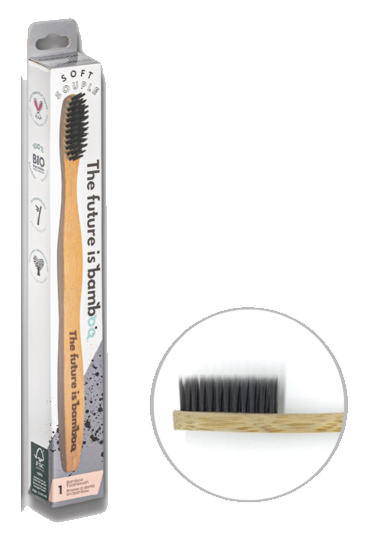 The Future is Bamboo Charcoal Soft Bamboo Toothbrush