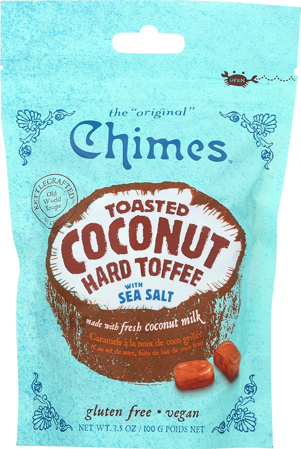 Chimes Toasted Coconut Hard Toffee with Sea Salt 100g
