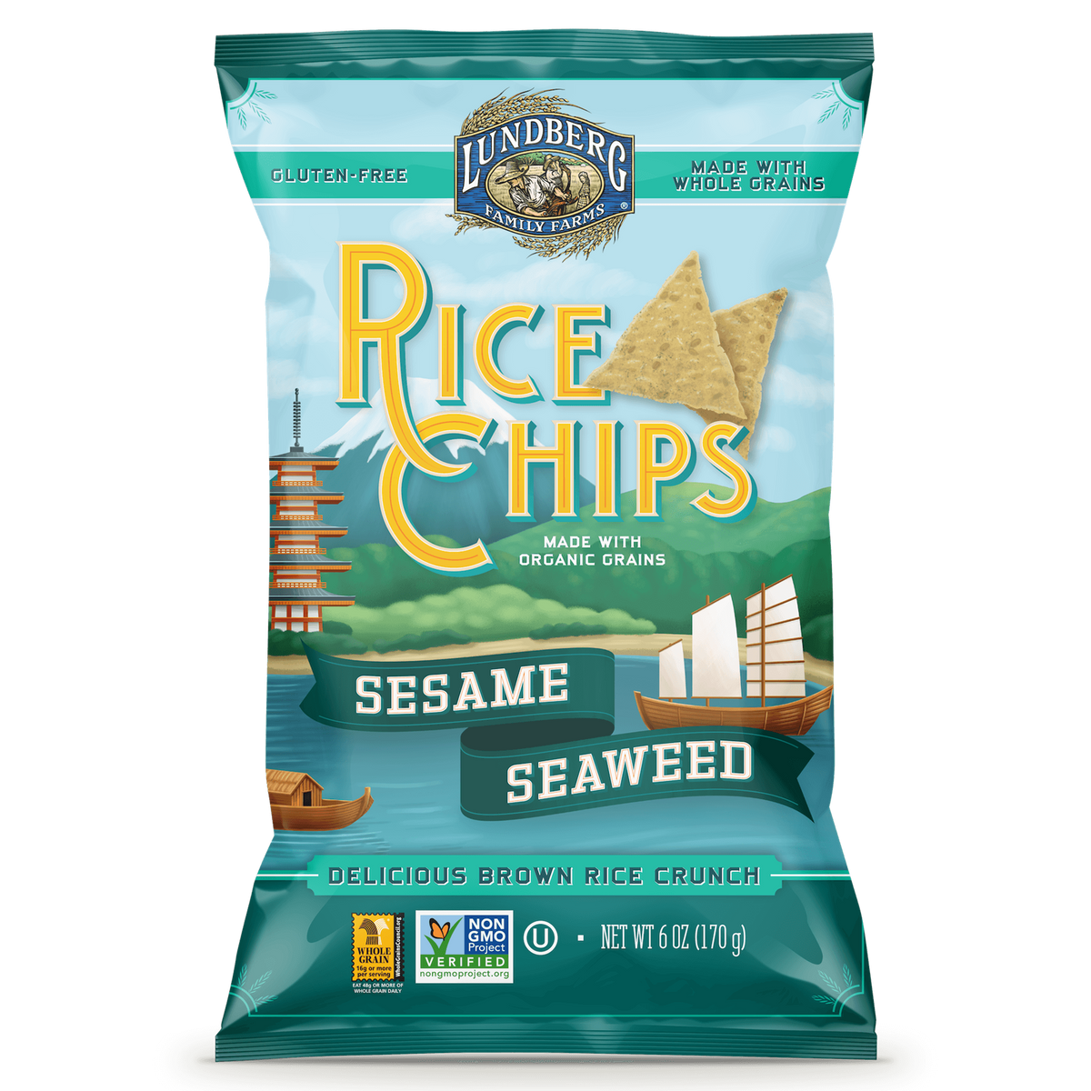Lundberg Sesame Seaweed Rice Chips 170g