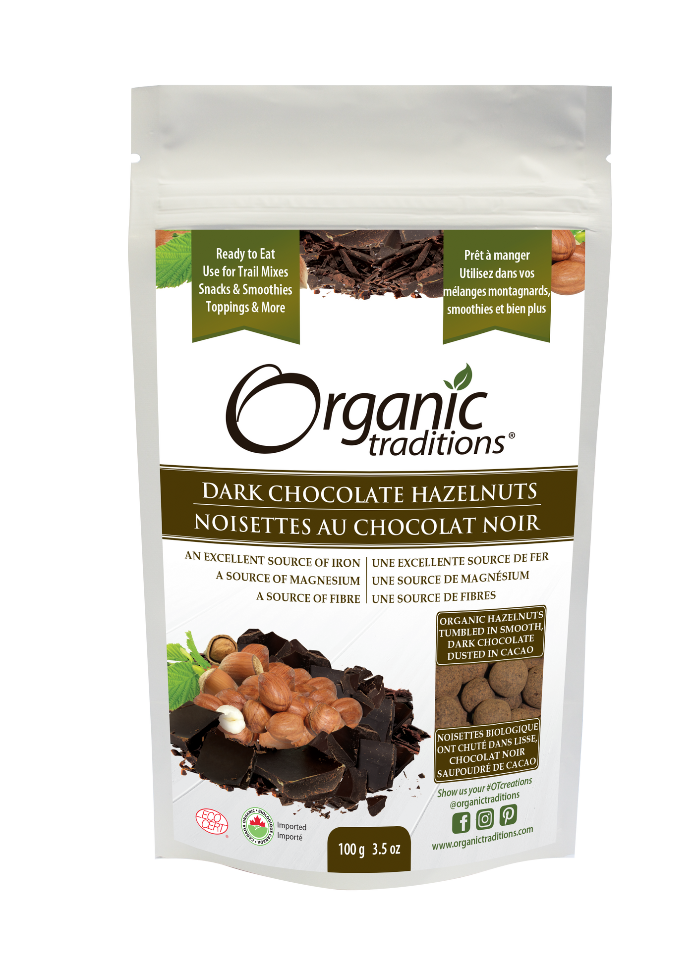 Organic Traditions Chocolate Hazelnuts 100g