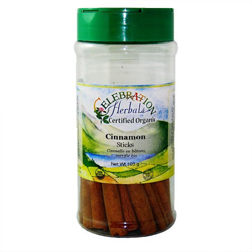 Celebration Herbals Cinnamon Sticks 3 1/2inch Organic Large Bottle