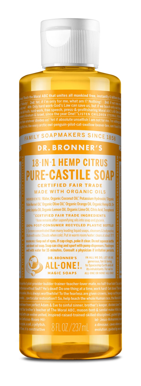 Dr. Bronner’s Organic Citrus Orange Castile Soap 237ml