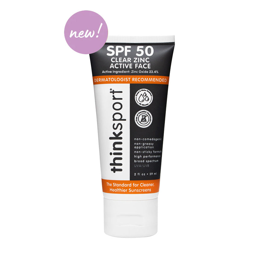 ThinkSport Clear Zinc Mineral FACE Sunscreen 50+ SPF 59ml