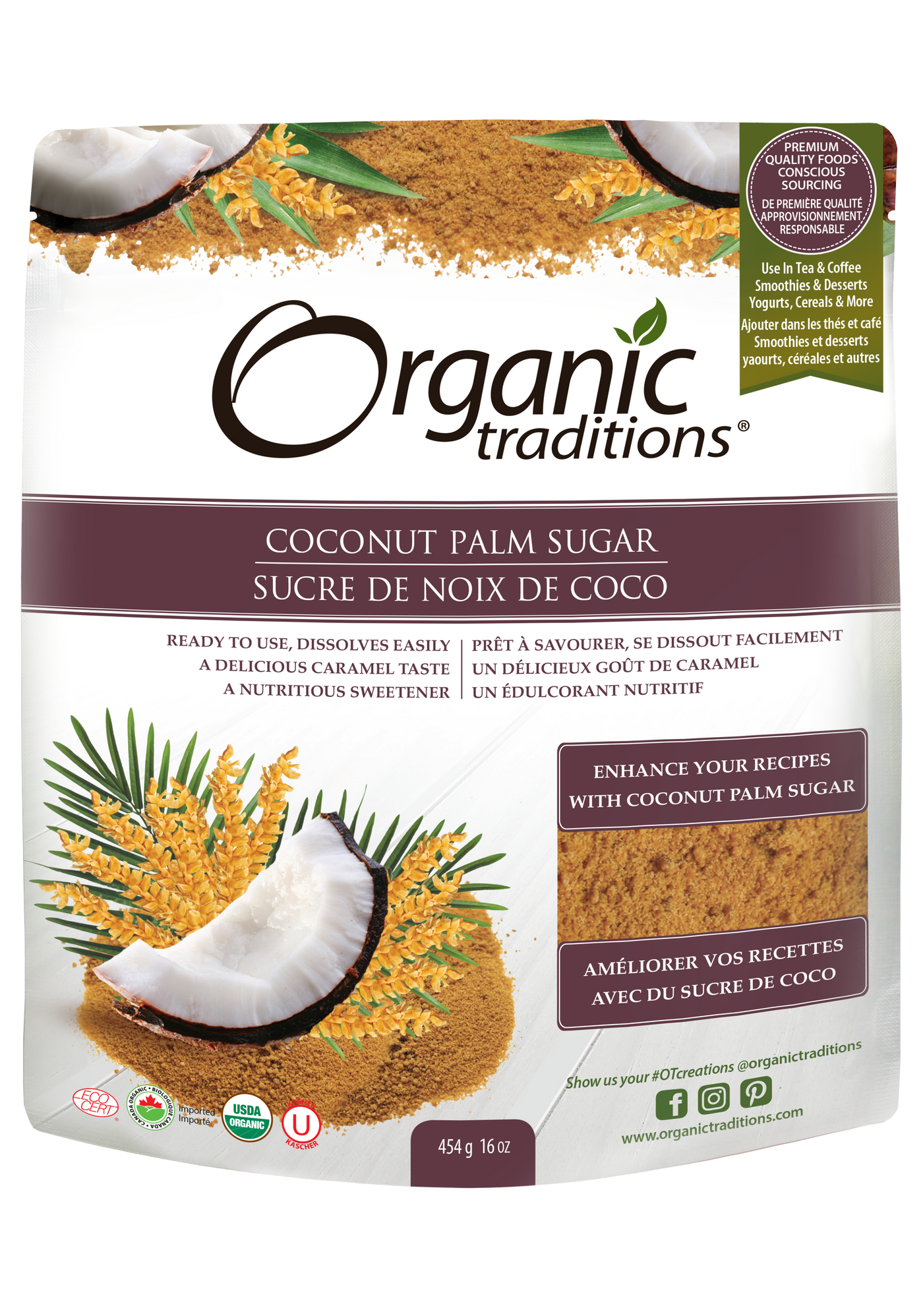 Organic Traditions Coconut Palm Sugar 454g