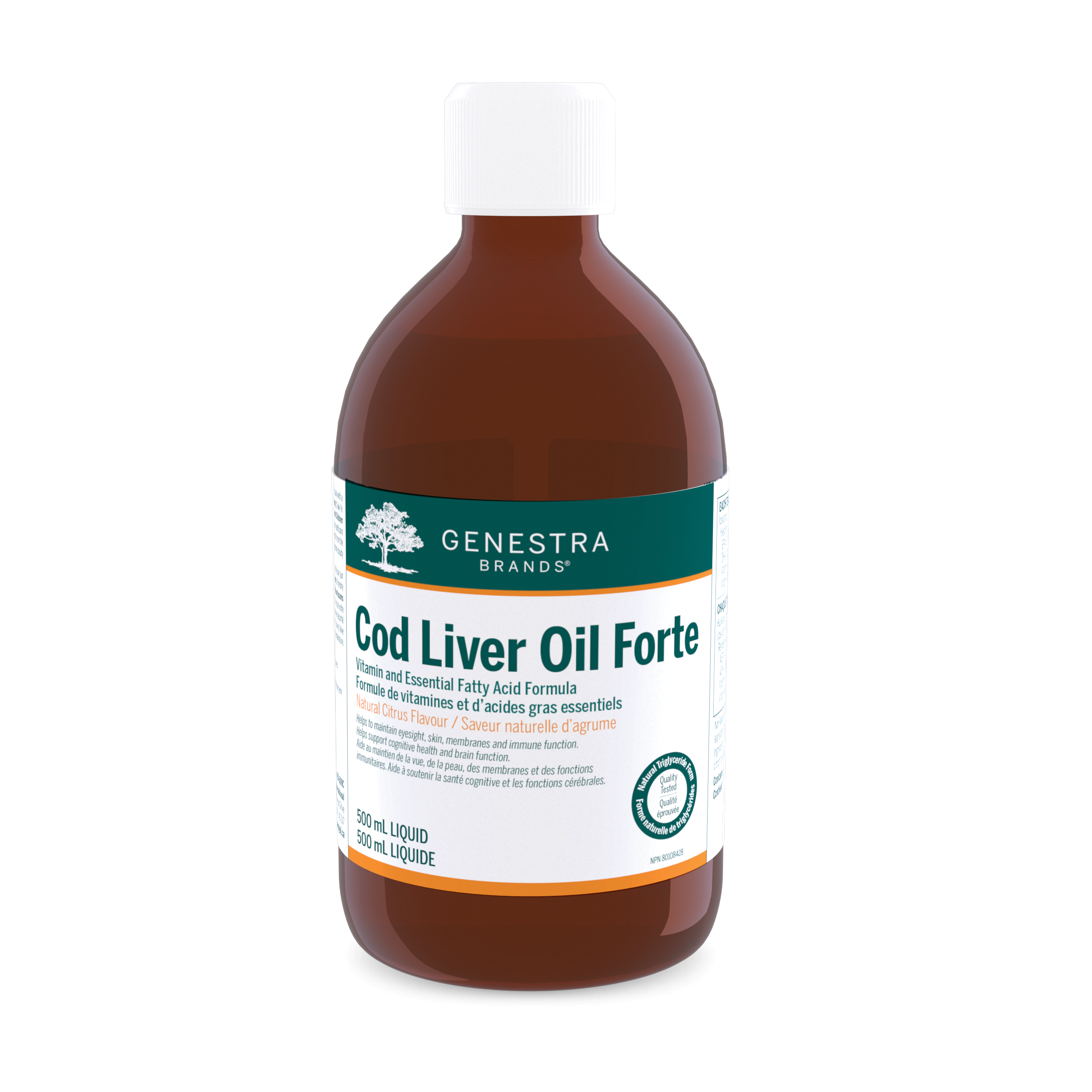 Genestra Cod Liver Oil Forte Natural Citrus Flavour 500ml