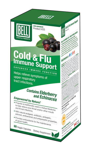 Bell Lifestyle #25 Cold and Flu Immune Support 60 Vegetable Capsules