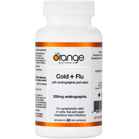 Orange Naturals Cold & Flu with Echinacea 500mg 60 Capsules