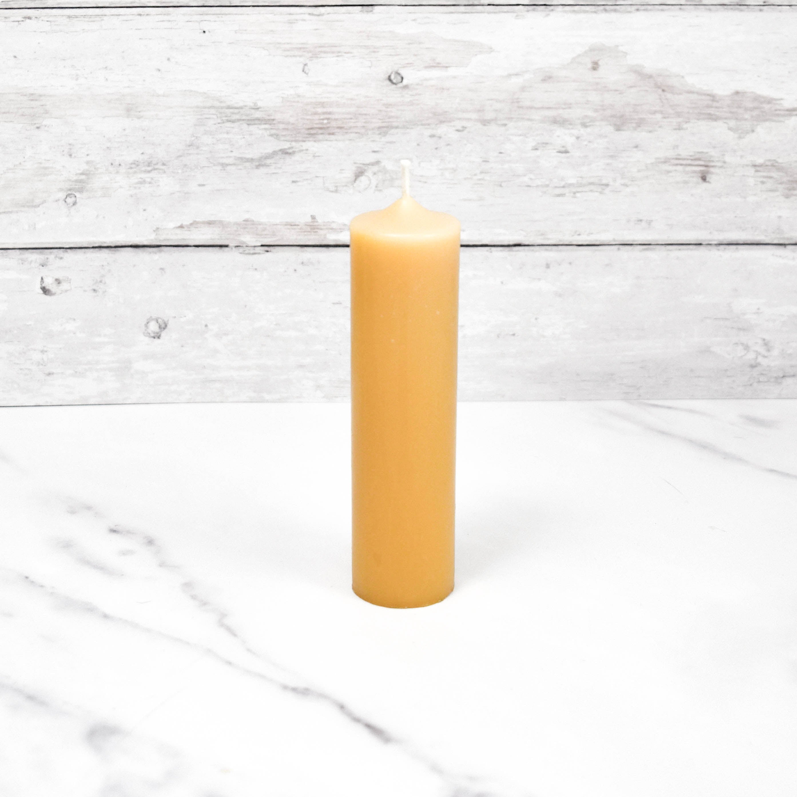 Honey Candle Beeswax Column 6"