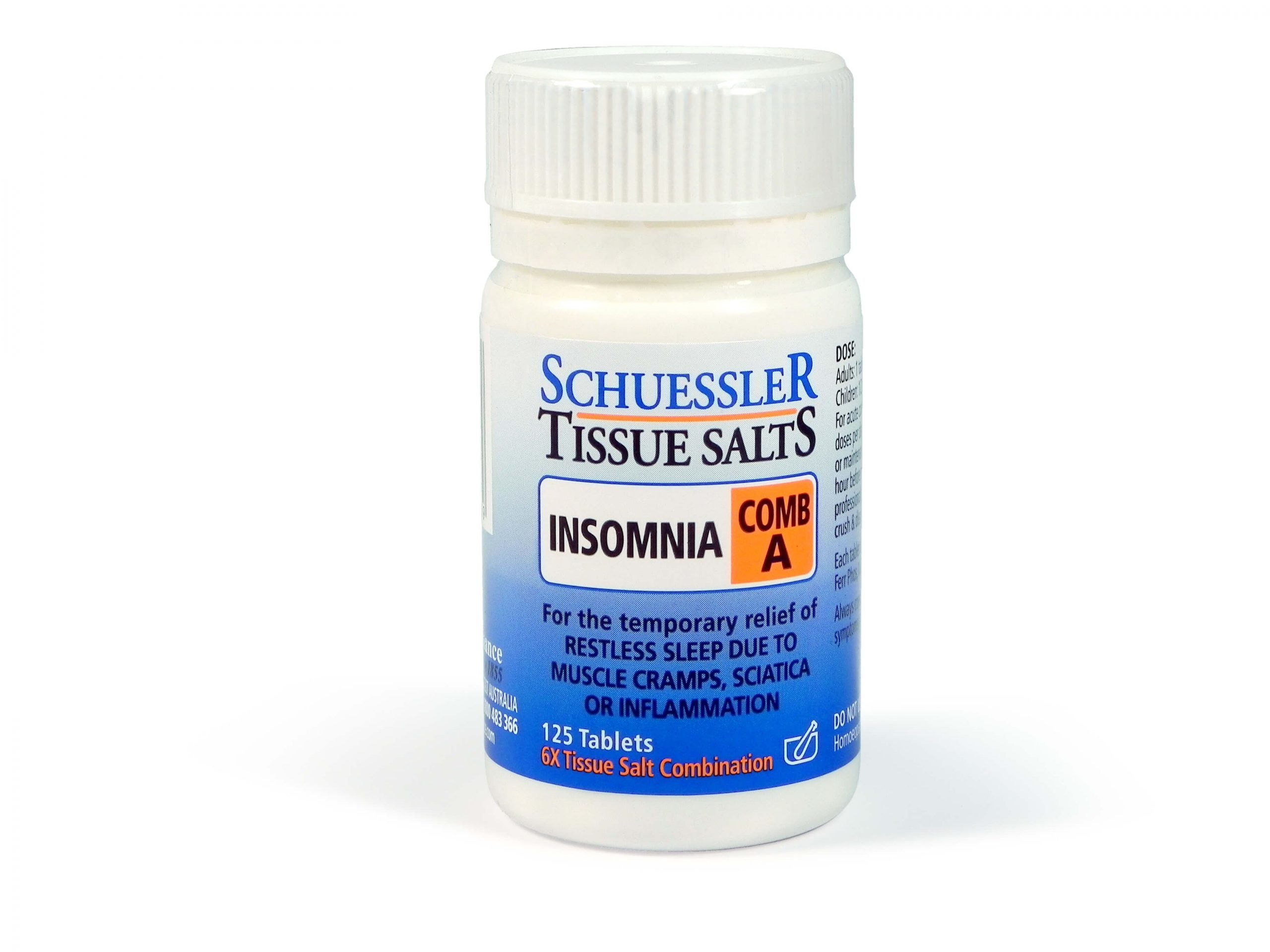 M&P Schuessler Tissue Salts Combination A Insomnia 125 Tablets