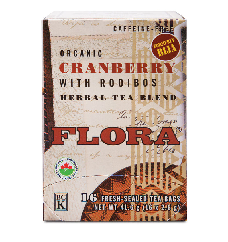 Flora Organic Cranberry with Rooibos 16 Teabags (Discontinued)