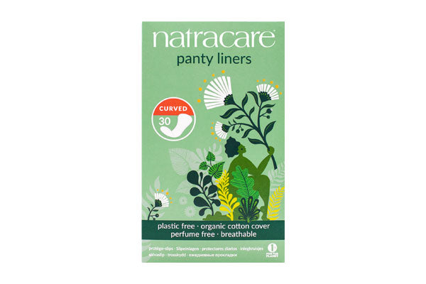 Natracare Organic Cotton Panty Liner Curved 30 Count