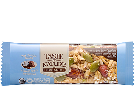 Taste of Nature Dark Chocolate Coconut Bar 40g