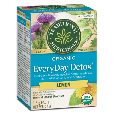 Traditional Medicinals Organic Everyday Detox Lemon Tea 16 Tea Bags