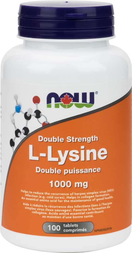 Now L-Lysine 1000mg Extra Strength 100 Tablets