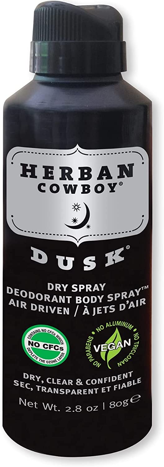 Herban Cowboy Dusk Dry Spray Deodorant Body Spray 80g