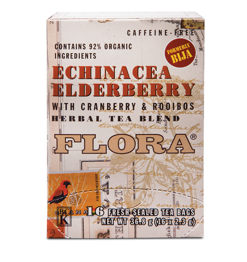 Flora Organic Echinacea Elderberry Tea 16 Teabags