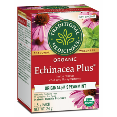 Traditional Medicinals Organic Echinacea Plus Tea 16 Tea Bags