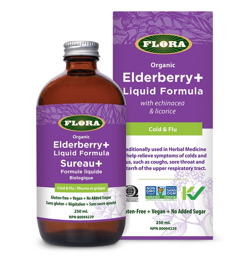 Flora Organic Elderberry+ Liquid Formula 250ml