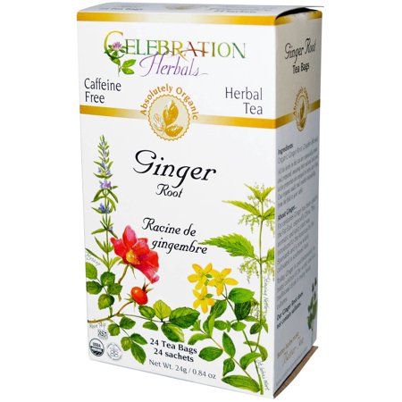 Celebration Herbals Organic Ginger Root Tea 24 Tea Bags