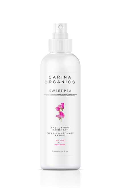 Carina Organics Sweet Pea Fast Drying Hairspray Firm Hold 250ml