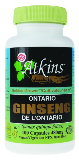 Atkins 100% Ontario Ginseng 100 Capsules