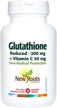 New Roots Glutathione Reduced 200mg 60 Vegetarian Capsules