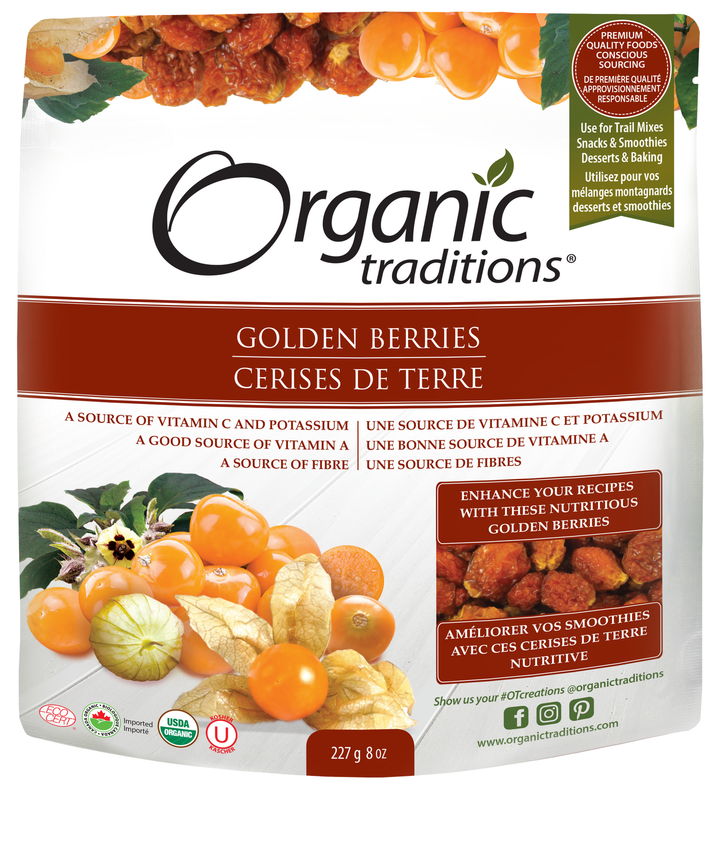 Organic Traditions Golden Berries 227g