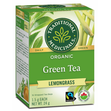 Traditional Medicinals Organic Green Tea Lemongrass 16 Teabags