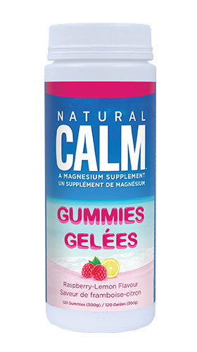 Natural Calm Magnesium Gummies Raspberry Lemon 120 Gummies