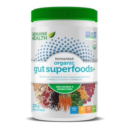 Genuine Health Fermented Organic Gut Superfoods+ Unflavoured & Unsweetened 229g