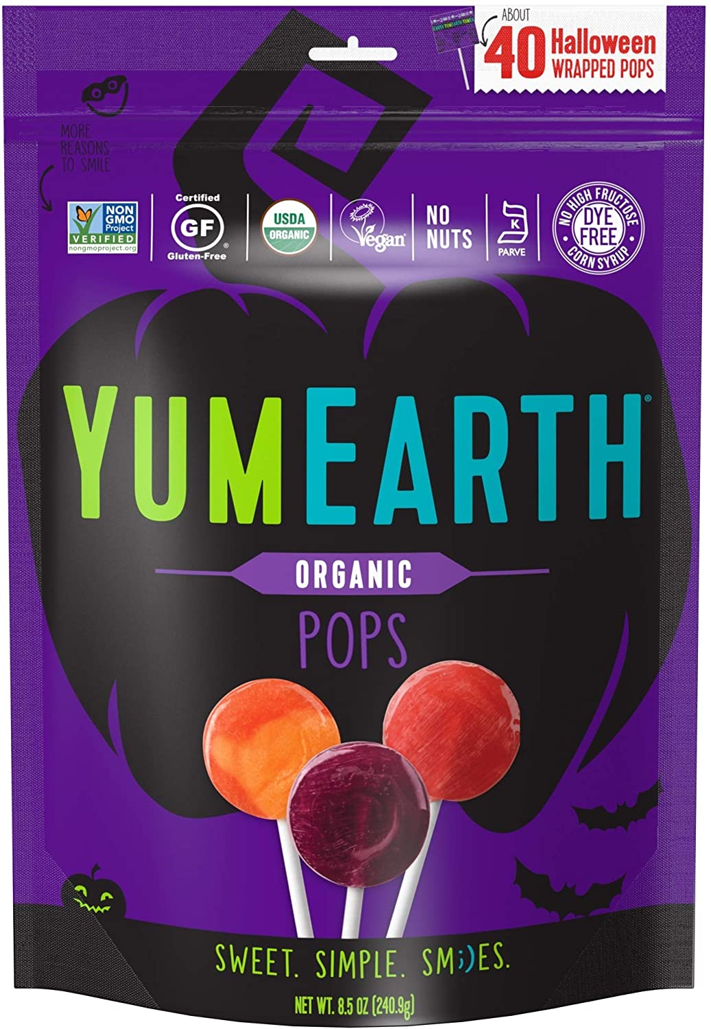 Yum Earth Organic Halloween Pops 247g