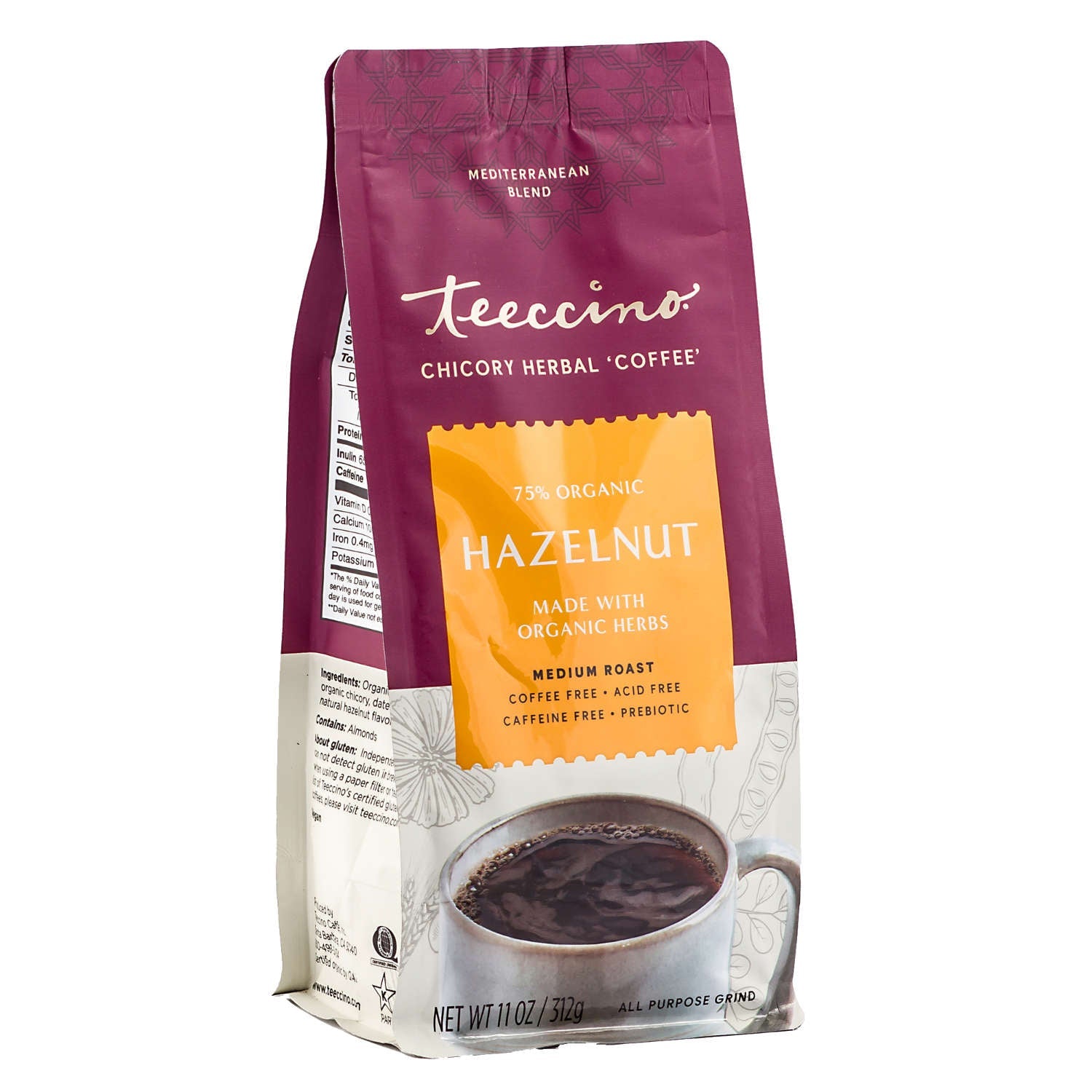 Teeccino  Herbal Coffee Hazelnut 225g